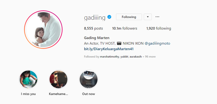 Gading Marten memilih untuk mengganti foto profil Instagram-nya setelah diceraikan Gisella Anastasia.