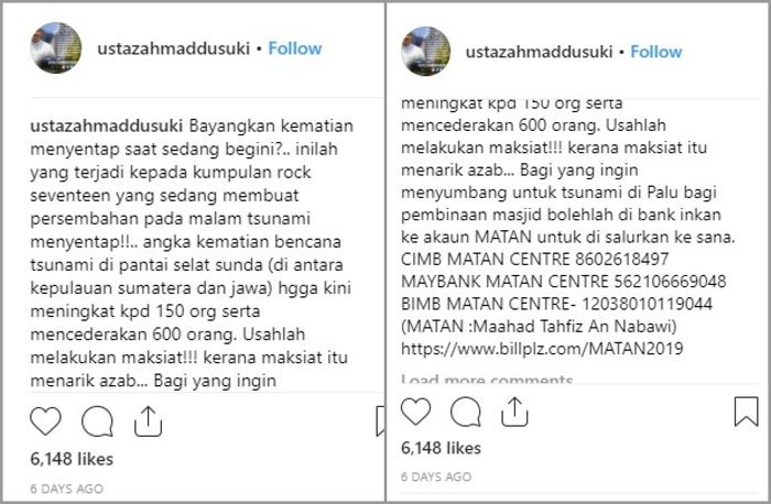 Unggahan Ustadz Ahmad Dusuki