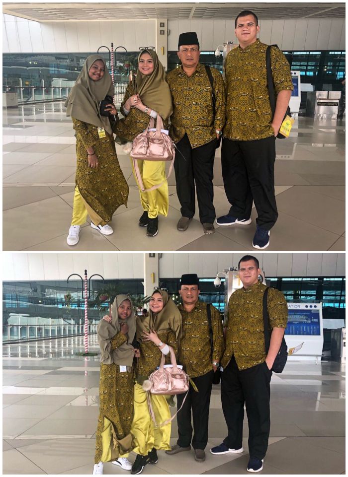 
Deretan penampilan Bella Saphira kenakan hijab Syar'i saat ibadah umrah