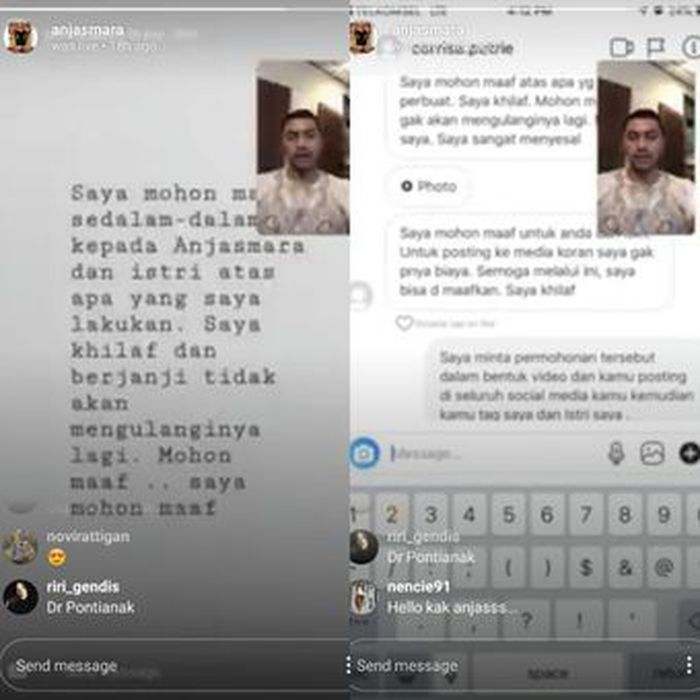 Permintaan maaf warganet yang menghina Dian Nitami