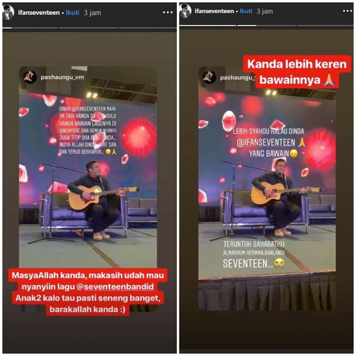 Pasha Ungu Minta Maaf ke Ifan Seventeen Setelah Cover Lagu Kemarin di Singapura, Begini Respon Suami Dylan Sahara