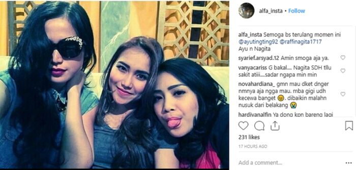 Potret Keakraban Ayu Tng Ting-Nagita Slavina Beredar