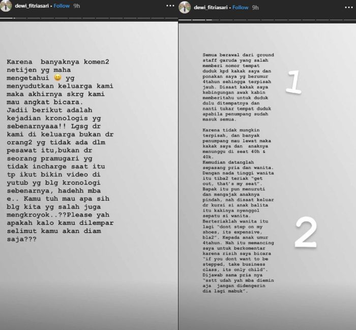 Klarifikasi Dewi Fitriasari, perempuan yang jadi saksi keributan di pesawat