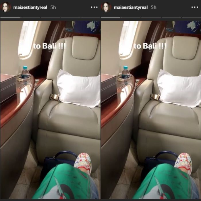 Maia Estianty Pergi ke Bali dengan Menggunakan Jet Pribadi