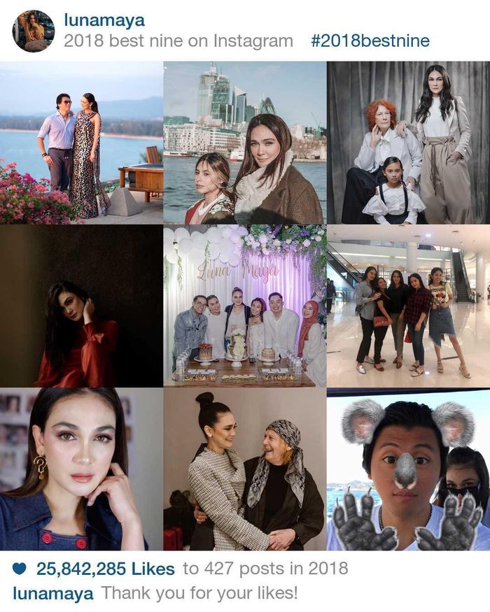 Daftar 9 foto terbaik sepanjang 2018 milik Luna Maya