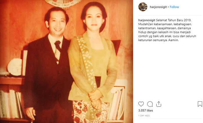 Foto masa muda ayah Maia Estianty, Harjono Sigit