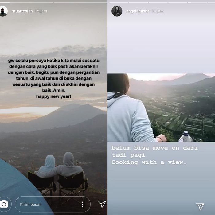Stuart Collin menghabiskan malam tahun baru dengan Angel Gilsha