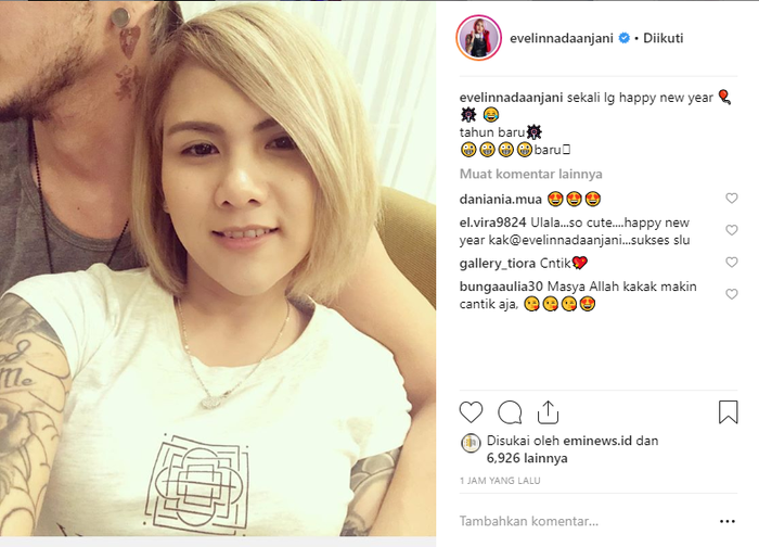 Evelin Nada Anjani unggah foto dengan seorang pria