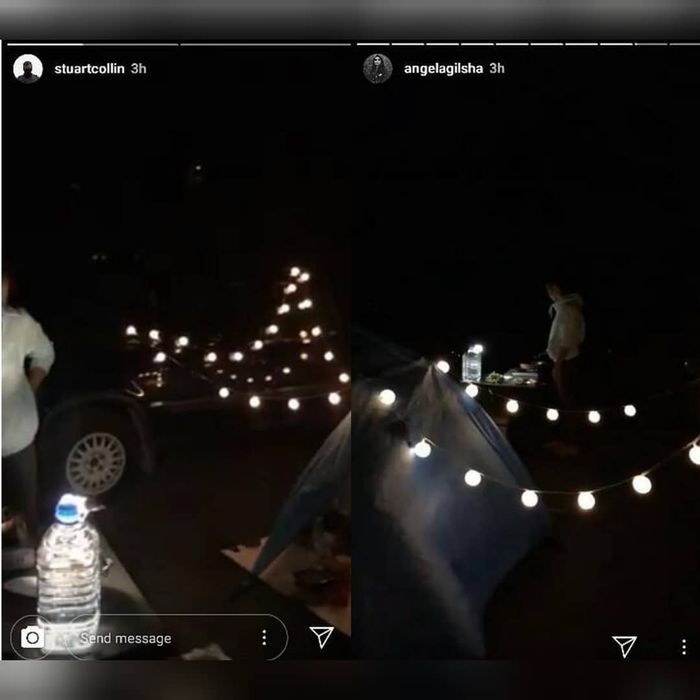 Pemandangan yang ditunjukkan akun instagram Stuart dan Angel