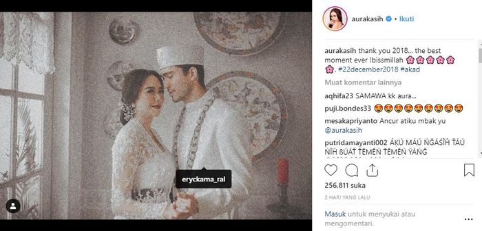 Foto pernikahan Aura Kasih dan Eryck Amaral