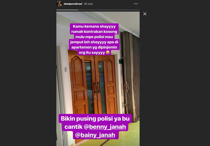 Rumah kontrakan diduga milik Meldi