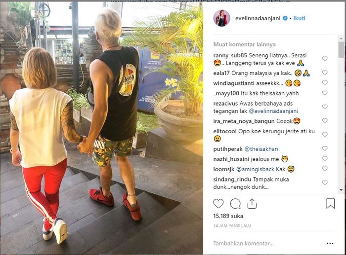 Unggahan foto kedua Evelin.