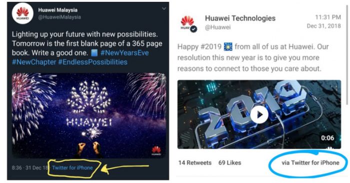 cuitan pegawai Huawei saat pakai iPhone