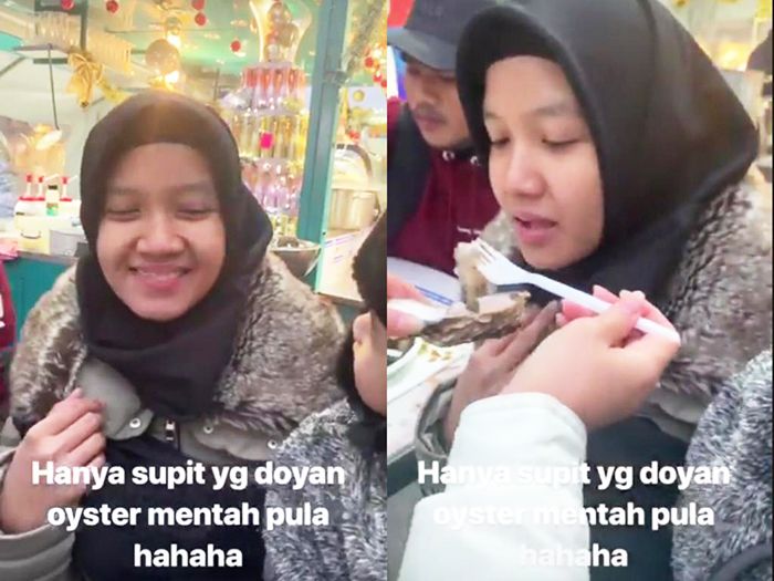 Suster Ashanty makan oyster