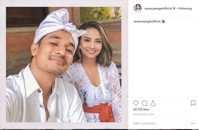 kemesraan Vanessa Angel bersama pacarnya