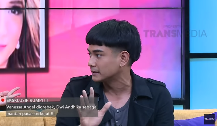 Dwi Andhika mengaku terkejut mendengar kasus Vanessa Angel