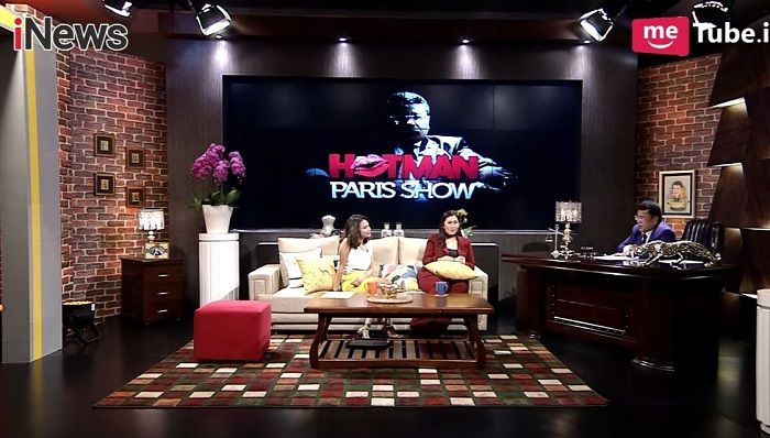 Vanessa Angel ketika menjadi co host dalam acara Hotman Paris Show tahun 2017