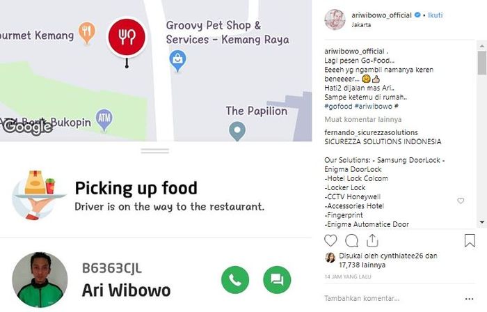 Ari Wibowo ketemu driver Gojek yang bernama sama dengannya