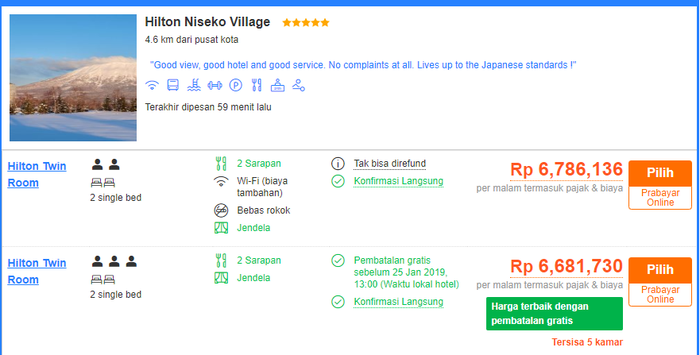 Hilton Niseko, Hotel Raffi Ahmad dan Nagita Slavina Saat Liburan ke Jepang