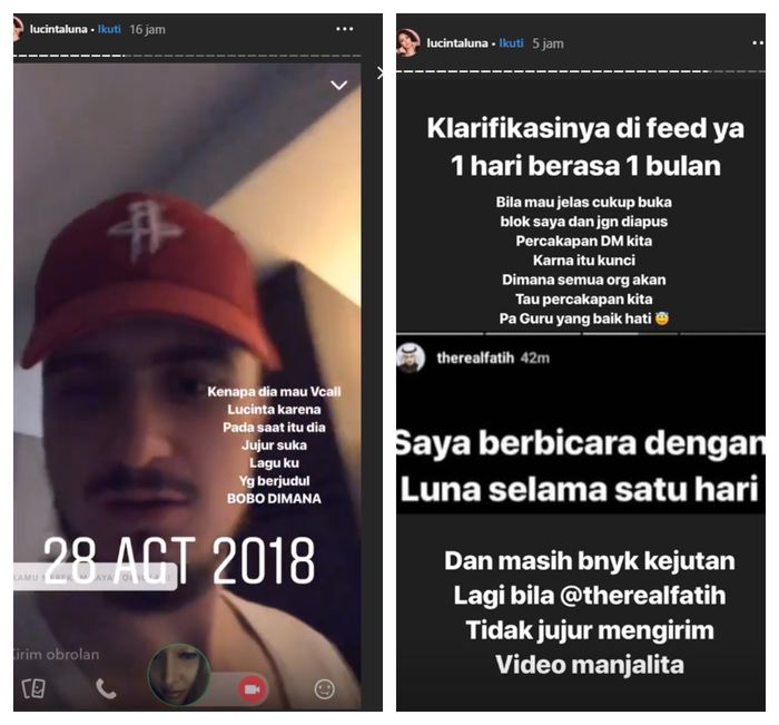 Unggahan <a href='https://pontianak.tribunnews.com/tag/lucinta-luna' title='Lucinta Luna'>Lucinta Luna</a> tentang Fatih