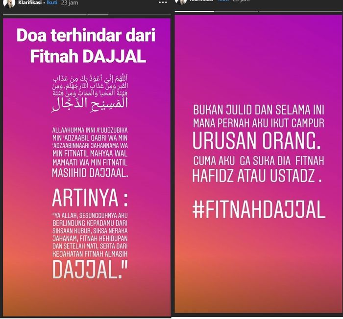 Klarifikasi Helmalia Putri
