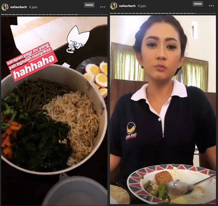 Menu sarapan <a href='https://pontianak.tribunnews.com/tag/nafa-urbach' title='Nafa Urbach'>Nafa Urbach</a>