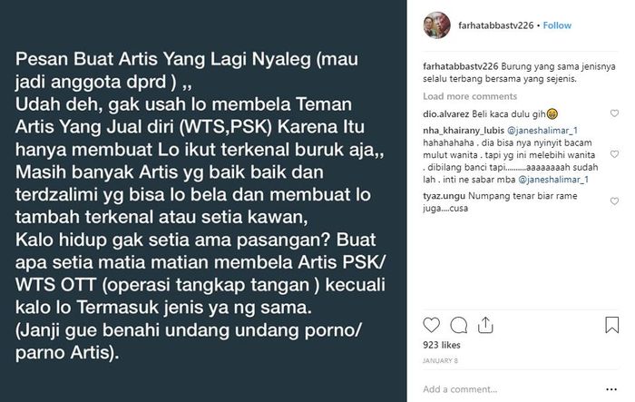 Sindiran pedas dari Farhat Abbas