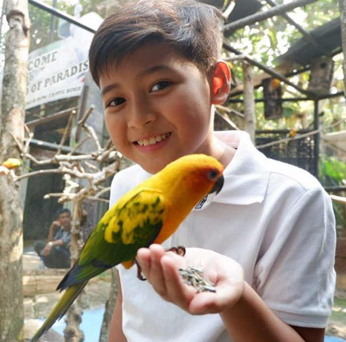 Anak Denny Cagur dan Shanty, Fabian yang sudah beranjak remaja.