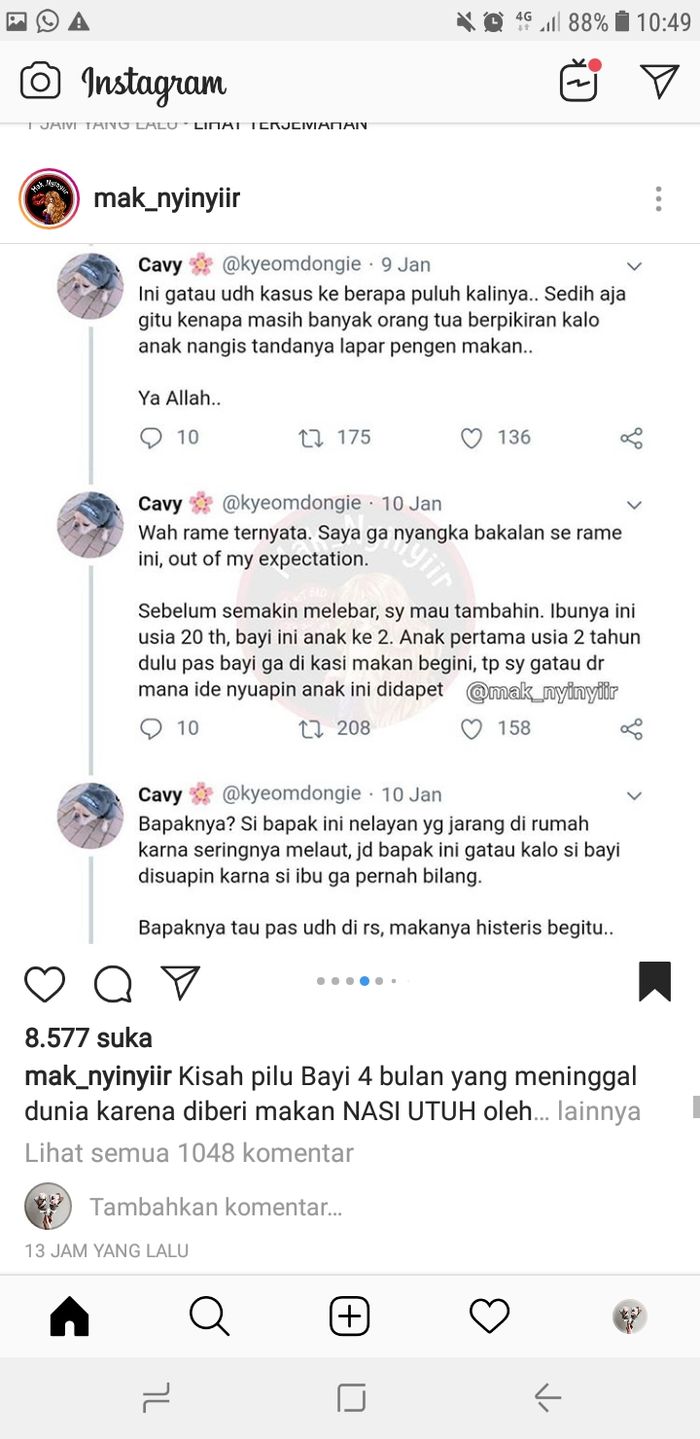 Seorang warganet cerita pengalamannya tangani bayi 4 bulan (3)