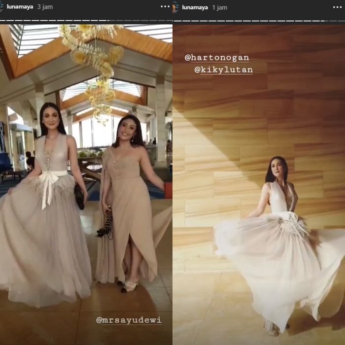 Penampilan Luna Maya dan Ayu Dewi di pernikahan Edric Tjandra