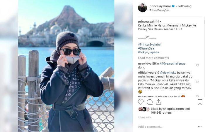 Unggahan Syahrini yang bikin netizen gagal fokus