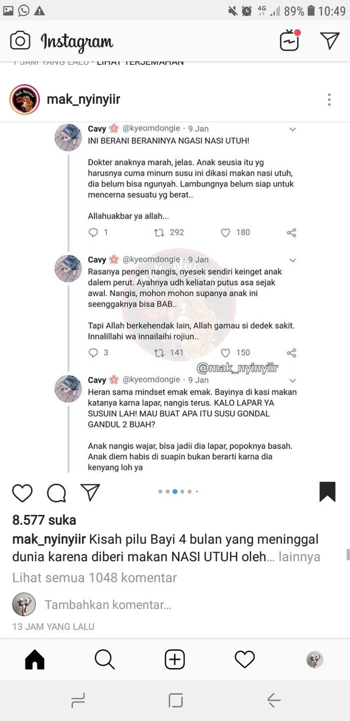 Seorang warganet cerita pengalamannya tangani bayi 4 bulan (2)