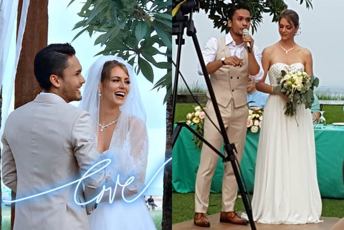 Potret cantik istri Randy Pangalila di pernikahan