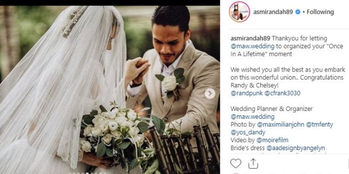 pernikahan Randy Pangalila dan Chelsey Frank