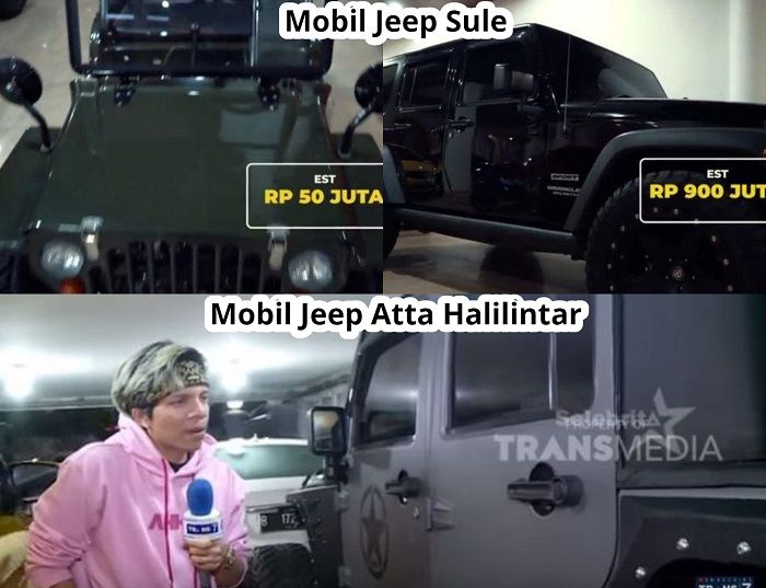 Mobil Jeep Sule vs Atta Halilintar