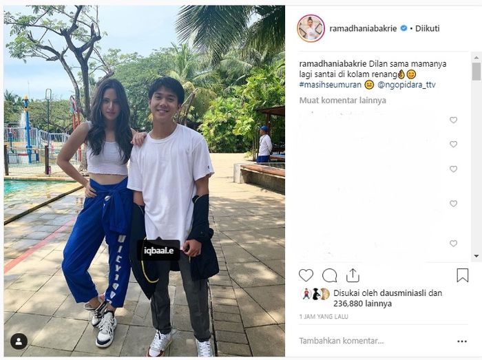 Tampil Seksi dengan Paduan Crop Top Disamping Iqbal Ramadhan, Nia Ramadhani : Masih Seumuran