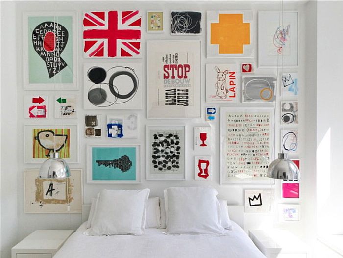 Galeri dinding pada kamar tidur