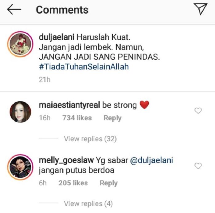 Dukungan Maia Estianty