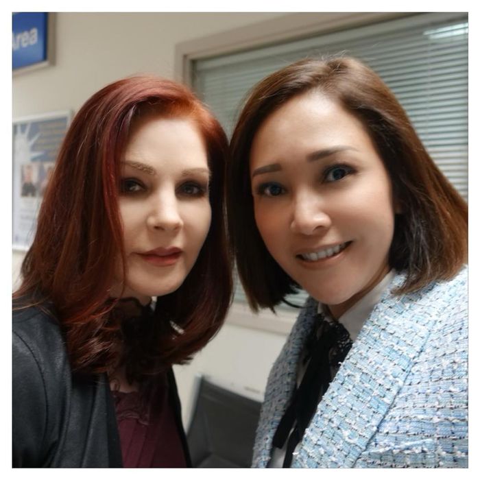 Maia Estianty dan Priscilla Presley, mantan istri mendiang penyanyi kondang Elvis Presley