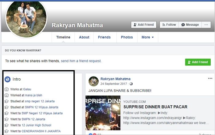 Biodata mantan pacar Indy, Rakry.