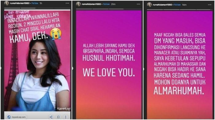 Saphira Indah meninggal dunia dalam keadaan hamil 5 bulan