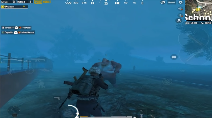 Tampilan moster zombie di PUBG Mobile dalam Zombie Mode: Sunset.