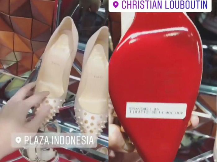 Lucinta Luna membeli sepatu