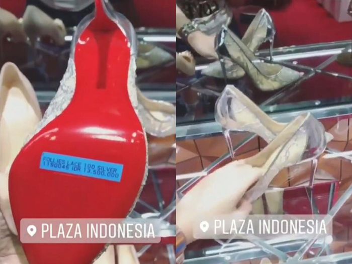 Lucinta Luna saat membeli sepatu