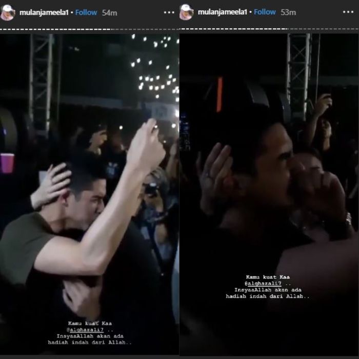 Mulan Jameela Beri Semangat saat Melihat Al Ghazali dan Dul Jaelani Menangis di Konser Dewa 19