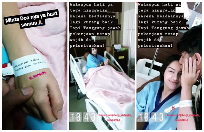 Ammar Zoni dan Irish Bella yang sedang sakit