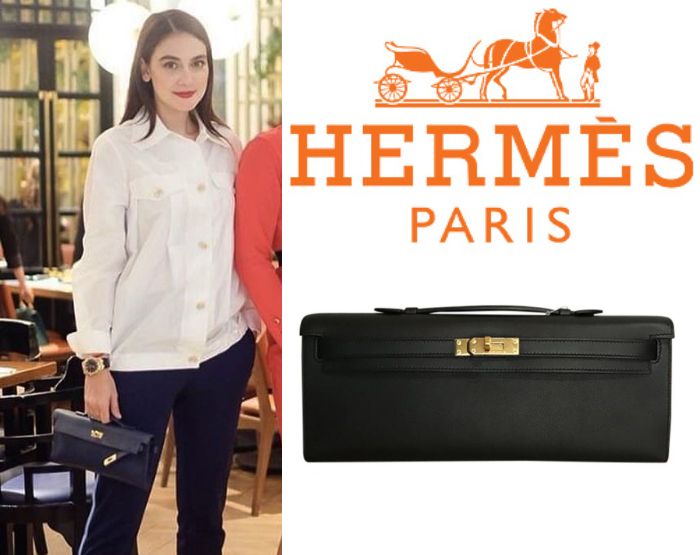 Koleksi Tas Mewah Luna Maya - Hermes Kelly Cut Black Swift Gold Hardware
