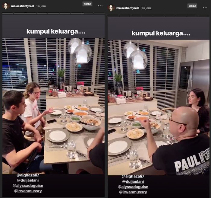 Maia Estianty kumpul dengan anak-anaknya