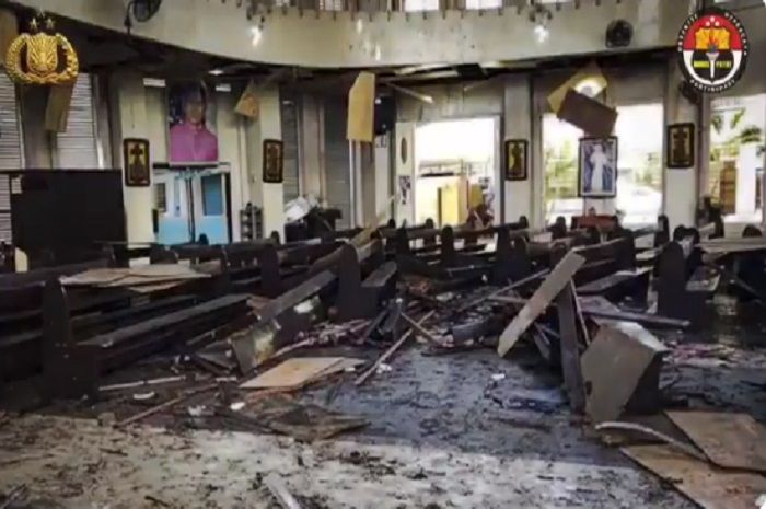 Kondisi Gereja Katolik di Jolo, Filipina usai dibom.