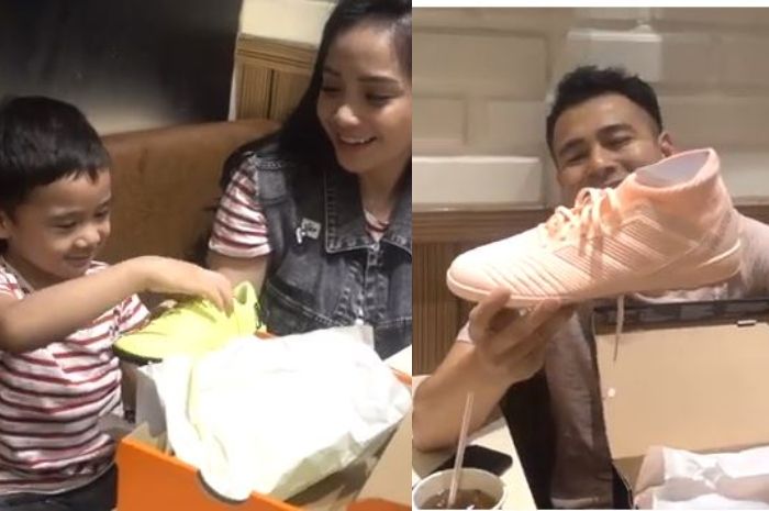 Nagita Slavina membelikan perlengkapan Futsal untuk Raffi Ahmad dan Rafathar